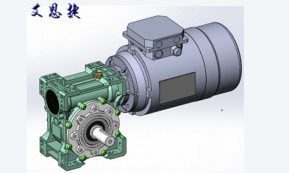 蝸輪減速機(jī)可以配剎車電機(jī)？看看這款SJMRV063+0.75kw剎車電機(jī)